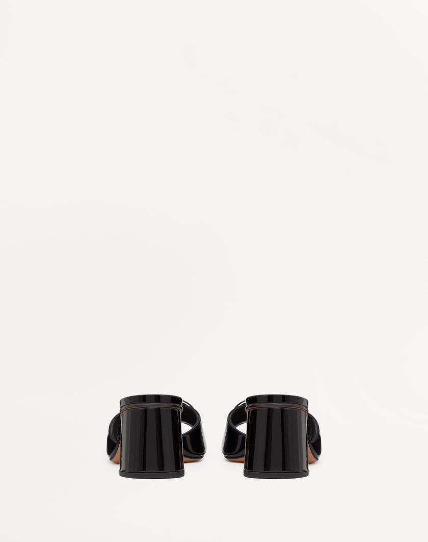 VLOGO SIGNATURE PATENT LEATHER SLIDE SANDAL 60MM - Image 3